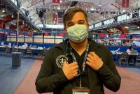 Sam Burnim poses at the Armory.